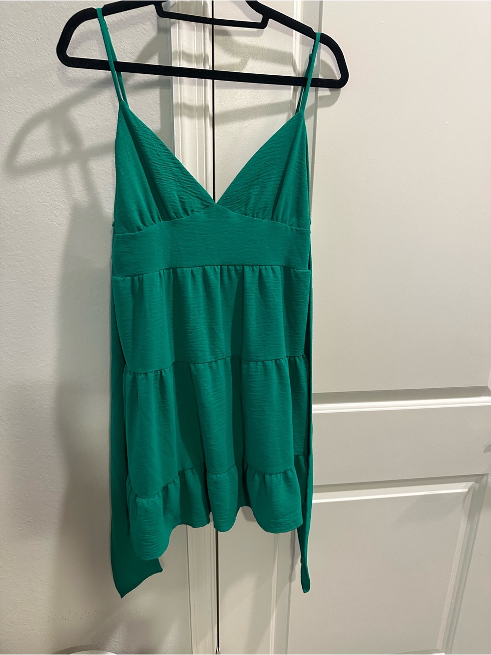 Altar'd State Emerald Green Tiered Spaghetti Strap Camisole